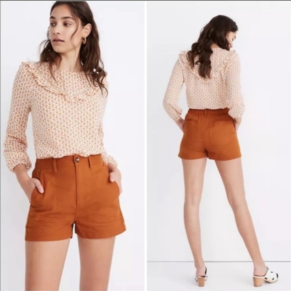 Madewell Camp Shorts in Burnt Sienna